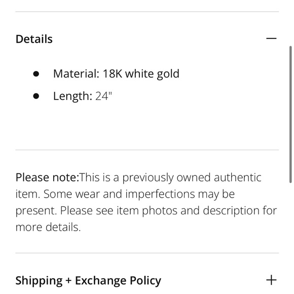 Tiffany White Gold 24” Oval Link Chain Necklace - Picture 3 of 9